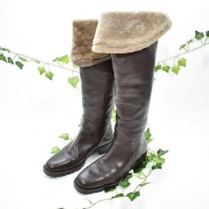Vintage j galliano Vibram furlined leather boot